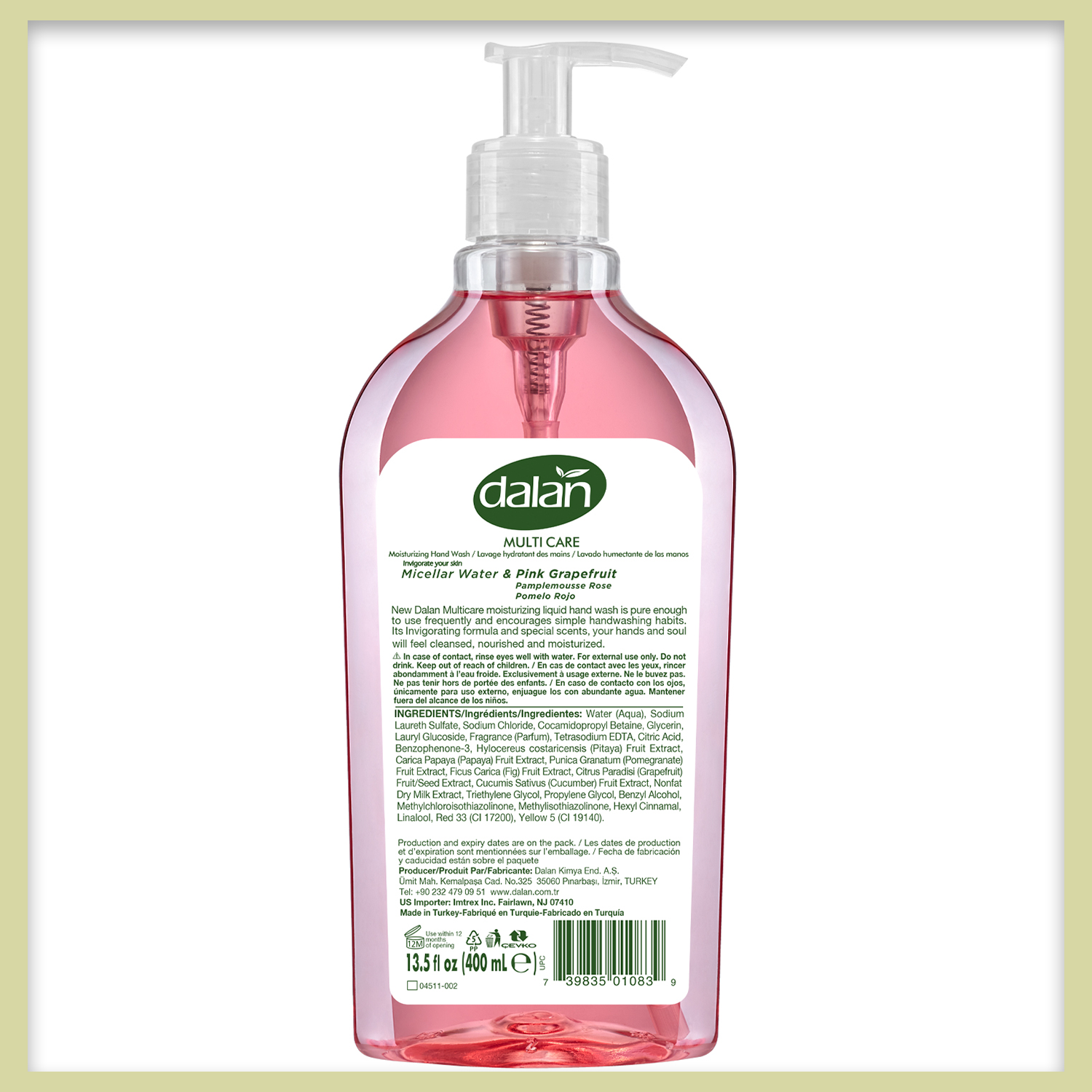 Pink Grapefruit Multicare Ultra Moisturizing Liquid Hand Soap