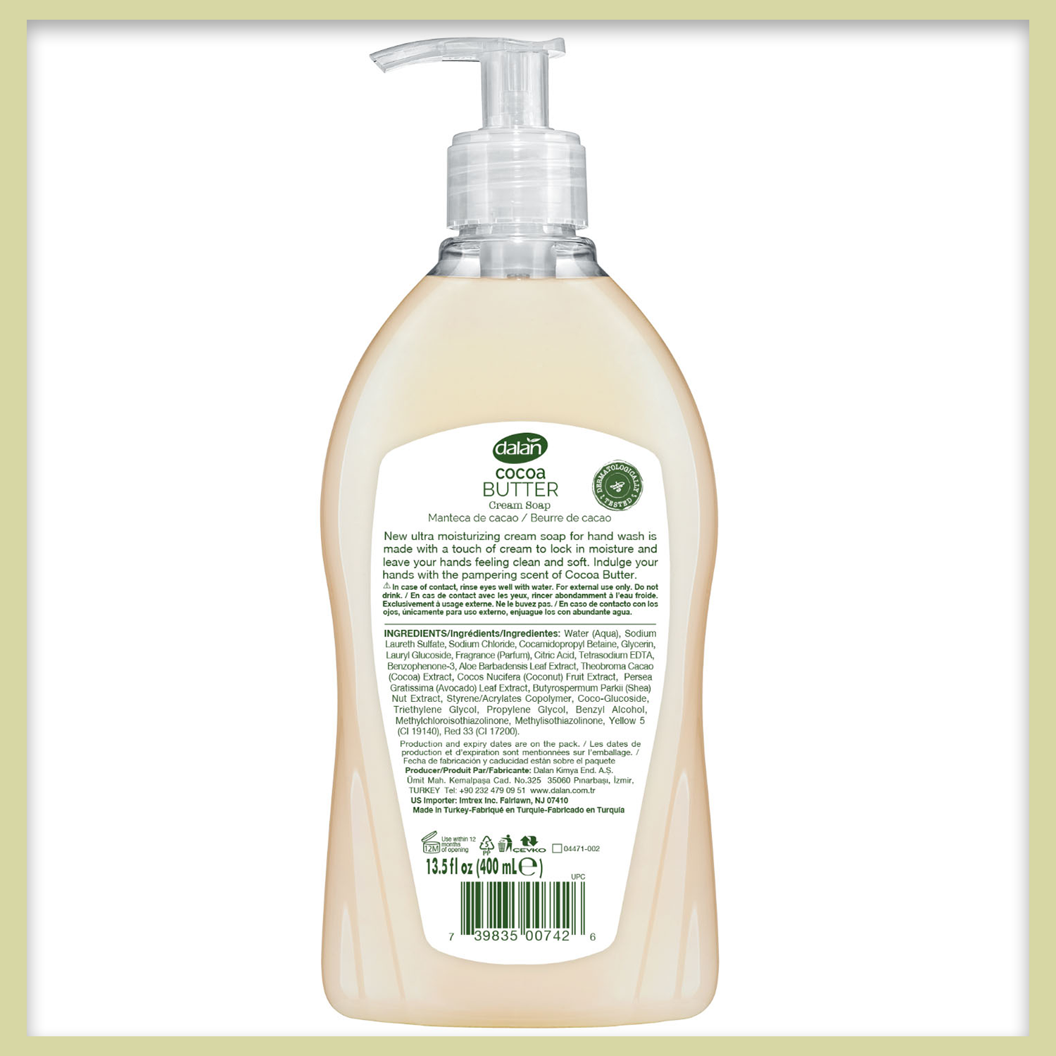 Cocoa Butter Cream Ultra Moisturizing Liquid Hand Soap