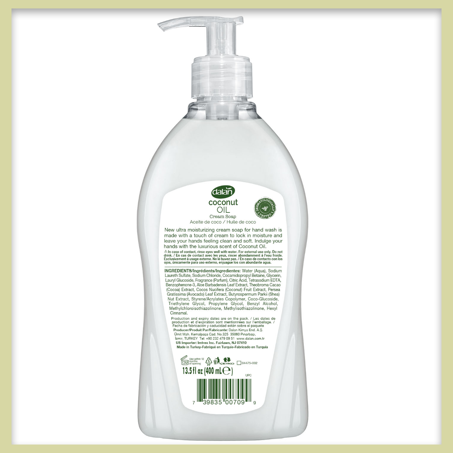 Coconut Oil Cream Ultra Moisturizing Liquid Hand Soap